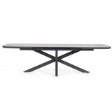 tavolo allungabile pascal in pietra naturale e struttura in alluminio antracite 200×100 cm – 260×100 cm, ideale per...