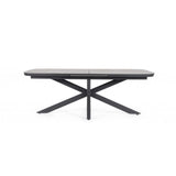 tavolo allungabile pascal in pietra naturale e struttura in alluminio antracite 200×100 cm – 260×100 cm, design resistente e...