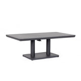 tavolo miguel in pietra naturale e struttura con altezza regolabile antracite 140x80x51 cm – 140x80x72 cm, dettaglio dei...