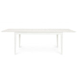 tavolo allungabile nebula in alluminio bianco 200×100 cm – 300×100 cm, ideale per barbecue, aperitivi o relax estivo