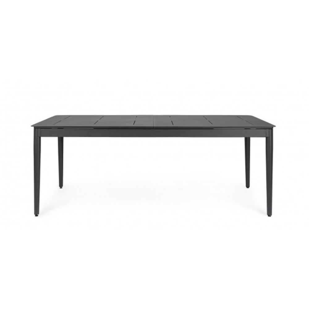 tavolo allungabile nebula in alluminio antracite 200×100 cm – 300×100 cm, design resistente e dal look naturale