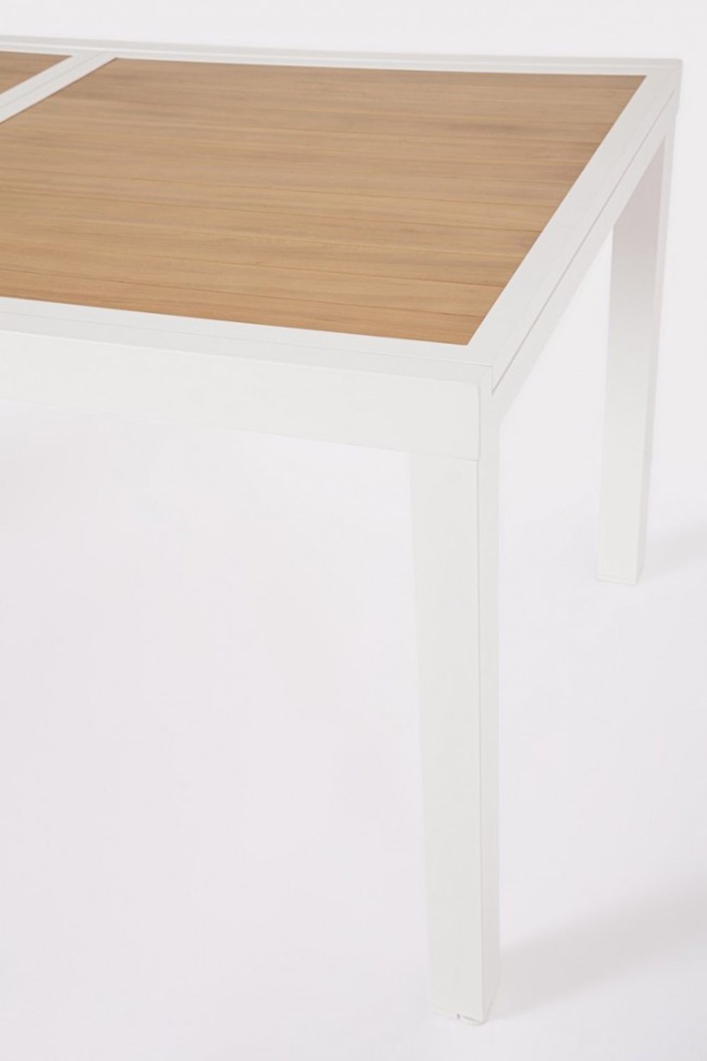 tavolo allungabile hilija effetto legno e struttura in alluminio bianco 160×90 cm – 240×90 cm, design resistente e dal look...