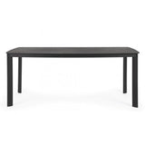 tavolo fisso alcora in pietra naturale e struttura in alluminio antracite 180×90 cm, dettaglio dei materiali trattati per...