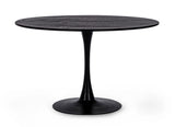 tavolo bloom nero tondo 120×75 cm, tavolo elegante adatto a sala da pranzo o cucina