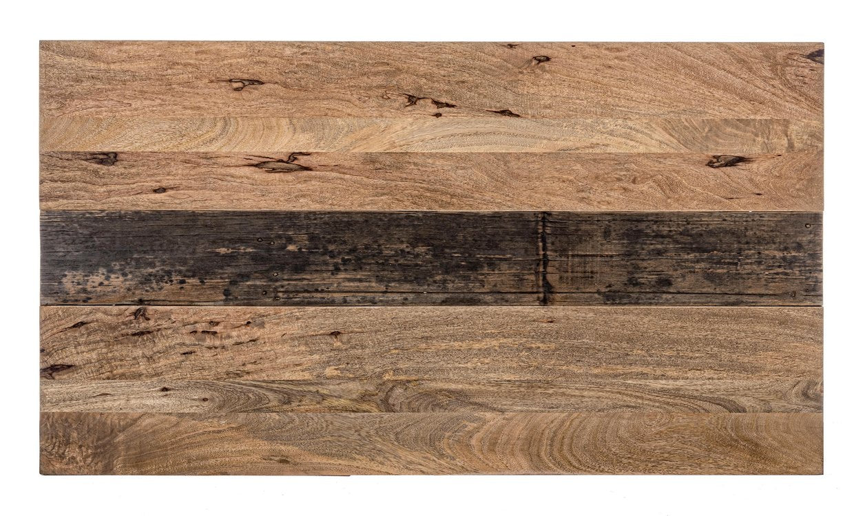 tavolo elmer in legno di acacia e gambe in acciaio nero, 200×100 cm, perfetto per uso quotidiano o occasioni speciali
