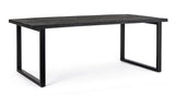 tavolo hastings rettangolare in legno di mango e base antracite acciaio 200×100 cm, tavolo elegante adatto a sala da pranzo...