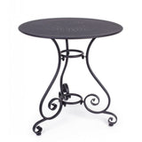 tavolo etienne in acciaio antracite ø70 cm, tavolo da giardino perfetto per pranzi all’aperto