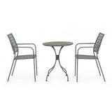 tavolo lizette in acciaio verde ø60 cm, ideale per barbecue, aperitivi o relax estivo