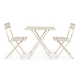 tavolo yasmin rettangolare in acciaio beige 50 x 70 cm, pieghevole, ideale per barbecue, aperitivi o relax estivo