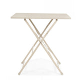 tavolo yasmin rettangolare in acciaio beige 50 x 70 cm, pieghevole, design resistente e dal look naturale