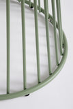 tavolo rotondo austin in acciaio verde ø 120 cm, ambientazione in giardino con sedie coordinate