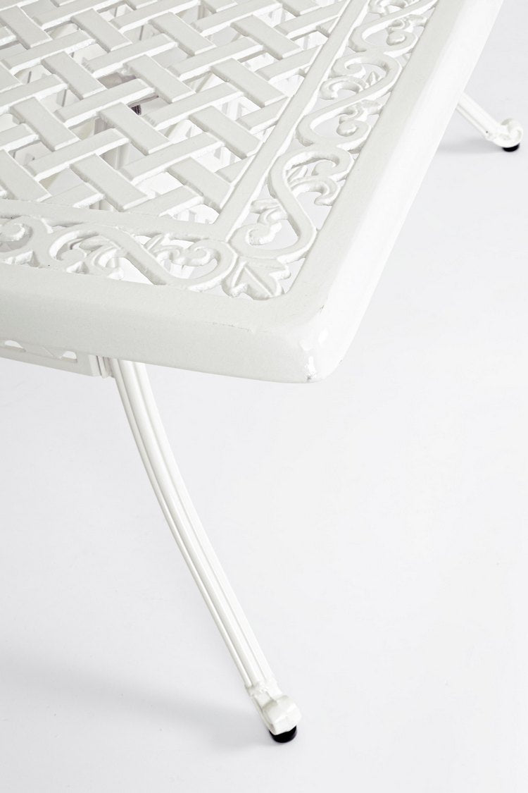 tavolo rettangolare ivrea in alluminio bianco 213×107 cm, facile da pulire e da spostare all’occorrenza