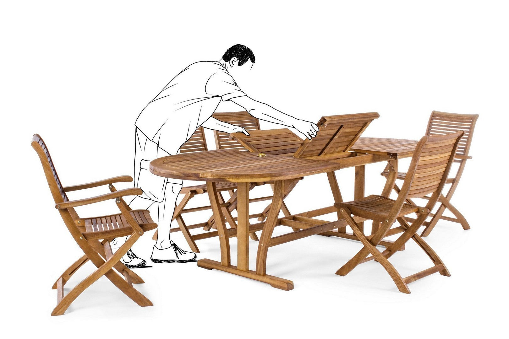 tavolo noemi ovale allungabile 180/240×100 cm, tavolo outdoor che unisce stile e praticità