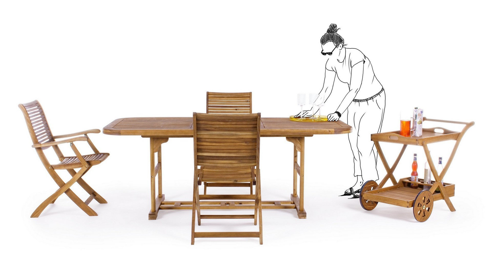 tavolo noemi rettangolare allungabile 150/200×90 cm, tavolo outdoor che unisce stile e praticità