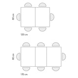 tavolo lipari finitura rovere allungabile 120×80 cm – 170×80 cm, ideale per ospitare pranzi o riunioni
