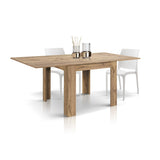 tavolo lipari finitura rovere allungabile a libro 90×90 cm – 180×90 cm, dettaglio della struttura in legno o metallo