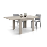 tavolo lipari finitura olmo perla allungabile a libro 90×90 cm – 180×90 cm, dettaglio della struttura in legno o metallo