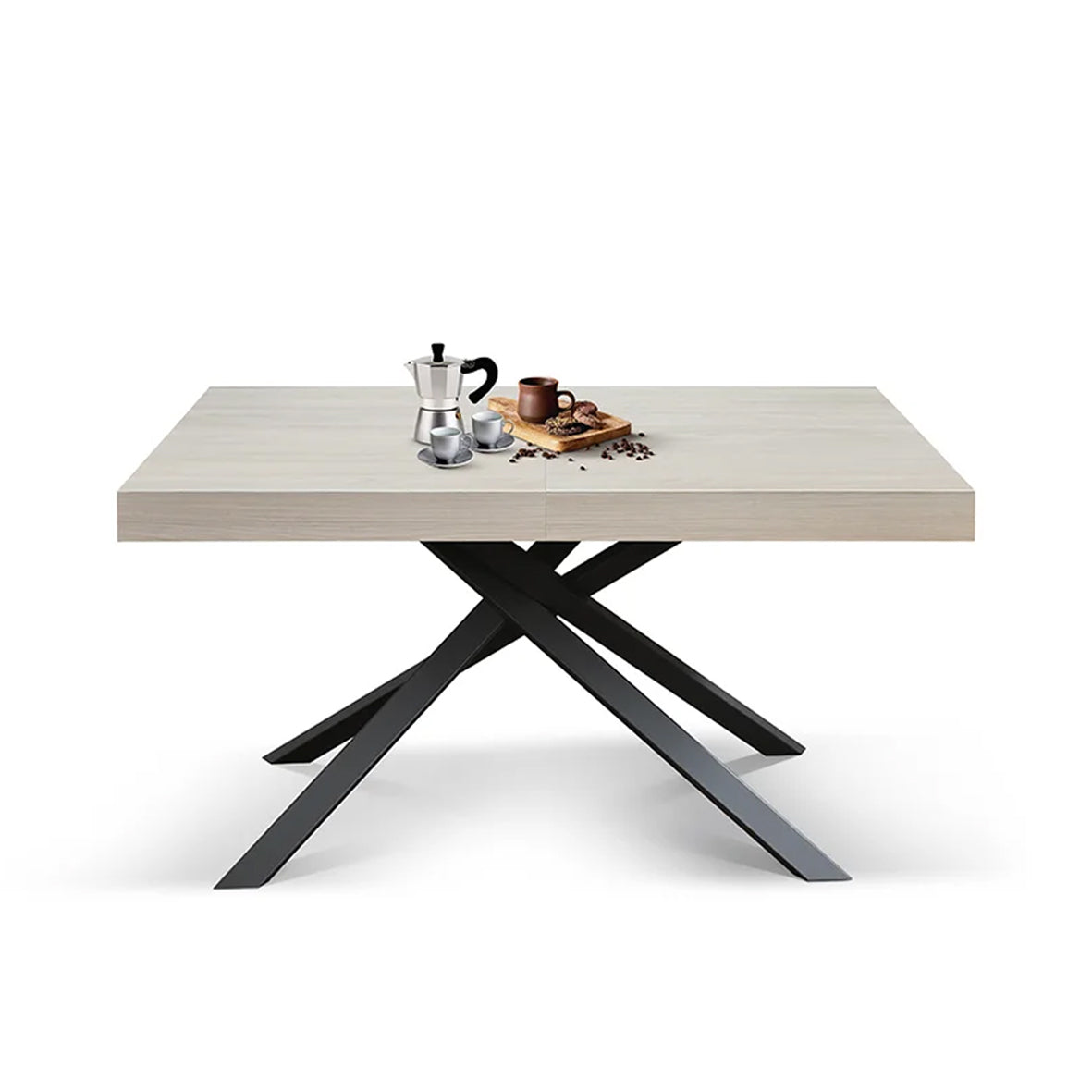 tavolo forte dei marmi olmo perla allungabile con base antracite 160×90 cm – 240×90 cm, tavolo elegante adatto a sala da...