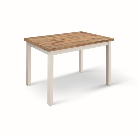 tavolo positano in legno effetto rovere e gambe bianche, allungabile 110×70 cm – 190×70 cm, tavolo elegante adatto a sala da...