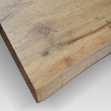 Tavolo ALICUDI con piano in legno finitura rovere rustico e gambe in metallo nero 160x90cm