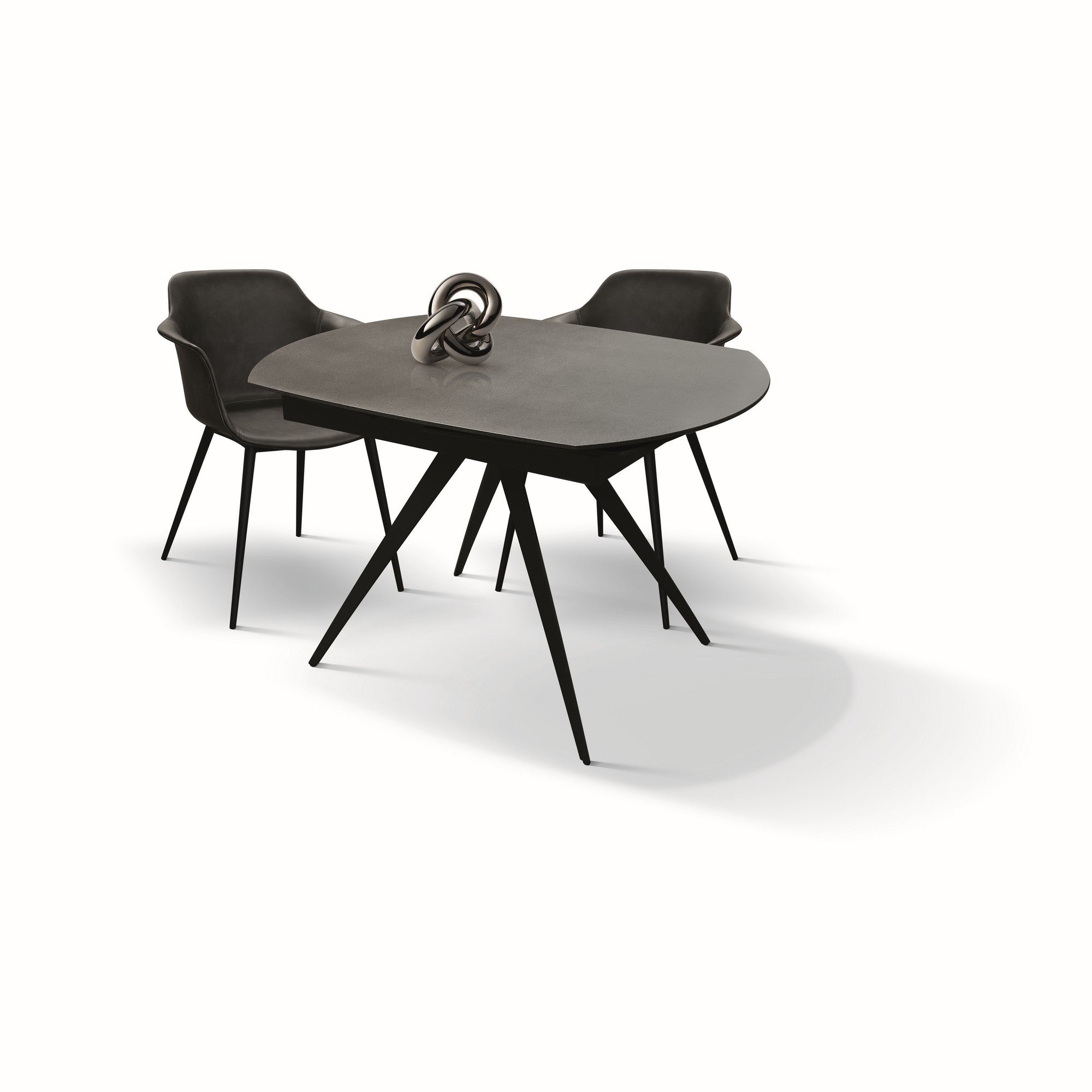 tavolo lavezzi grigio grafite 140×90 – 200×90 cm, tavolo stabile con finiture curate