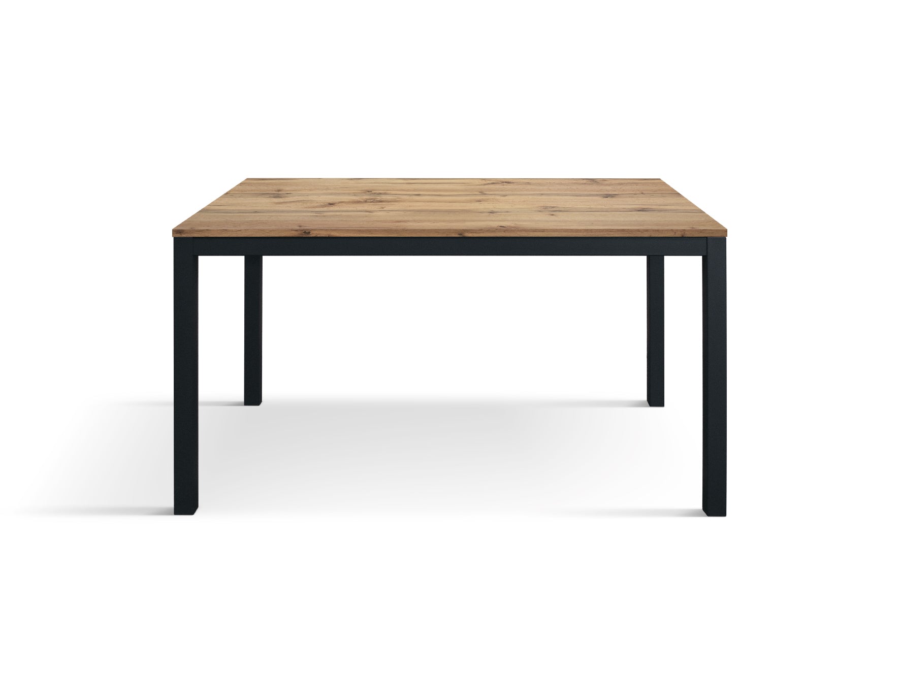 tavolo ravenna in legno finitura rovere rustico e struttura in metallo grigio antracite 110×68 cm, tavolo elegante adatto a...