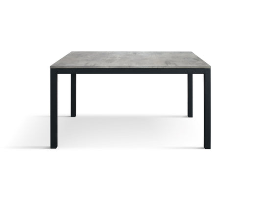 tavolo ravenna in legno finitura grigio cemento e struttura in metallo grigio antracite 110×68 cm, tavolo elegante adatto a...