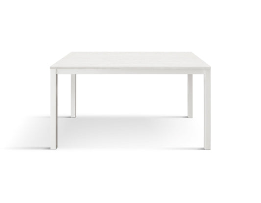tavolo ravenna in legno bianco anticato e struttura in metallo bianco 110×68 cm, tavolo elegante adatto a sala da pranzo o...