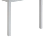 tavolo ravenna in legno finitura grigio cemento e struttura in metallo bianco 80×80 cm, design moderno per ambienti...