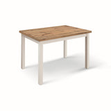 tavolo positano in legno effetto rovere e gambe bianche, allungabile 140x80 cm – 220×90 cm, tavolo elegante adatto a sala da...