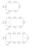tavolo positano in legno effetto rovere e gambe antracite, allungabile 140×80 cm – 220×80 cm, tavolo stabile con finiture...