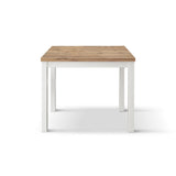 tavolo positano in legno effetto rovere e gambe bianche, allungabile a libro 90×90 cm – 180×90 cm, tavolo elegante adatto a...