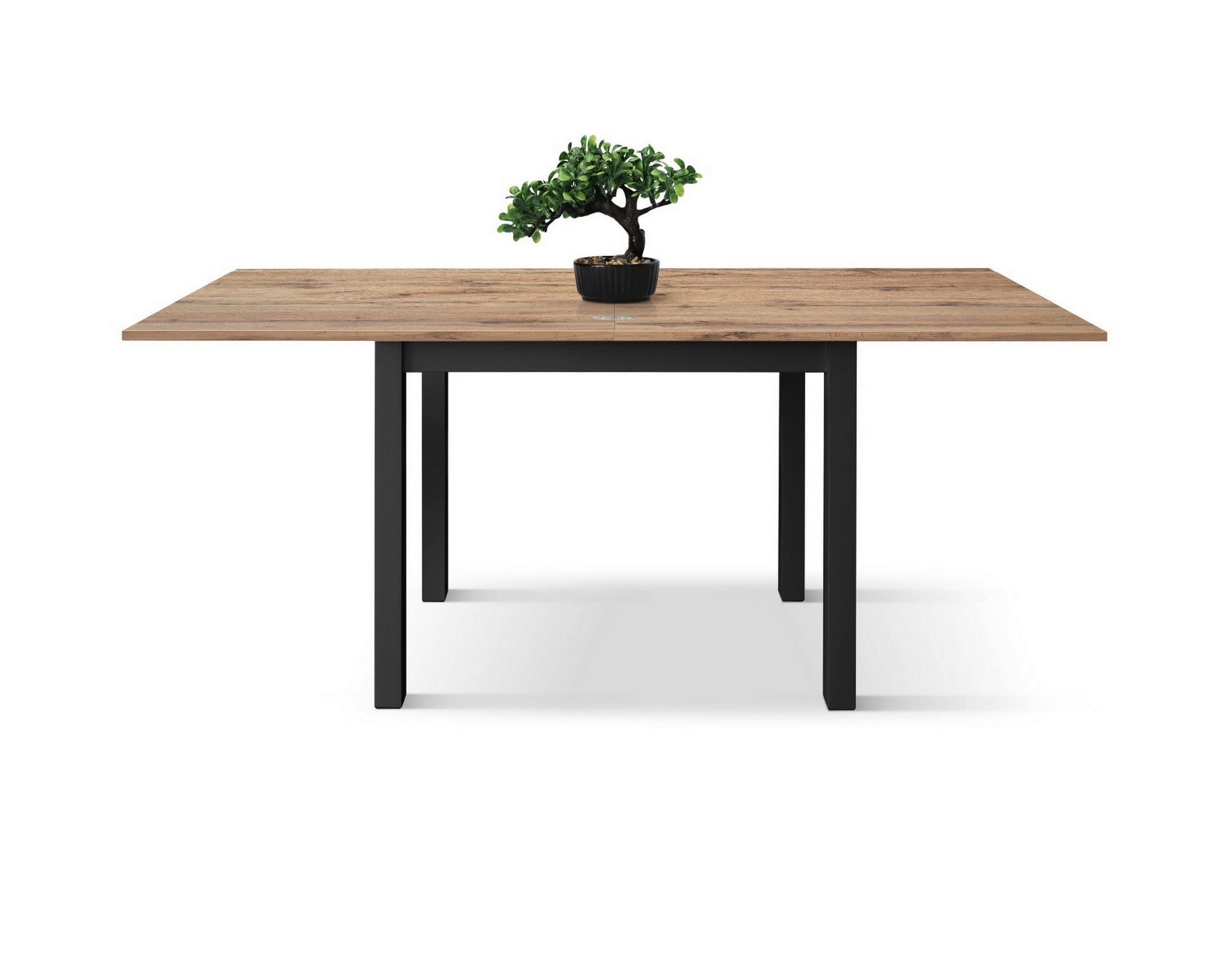 tavolo positano in legno effetto rovere e gambe antracite, allungabile a libro 90×90 cm – 180×90 cm, dettaglio della...