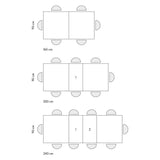 tavolo cinquale in legno, finitura rovere rustico con gambe in metallo antracite, allungabile 160×90 cm – 240×90 cm,...
