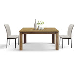 tavolo zagabria in legno, finitura rovere rustico, allungabile 140×80 cm – 180×80 cm, tavolo elegante adatto a sala da...