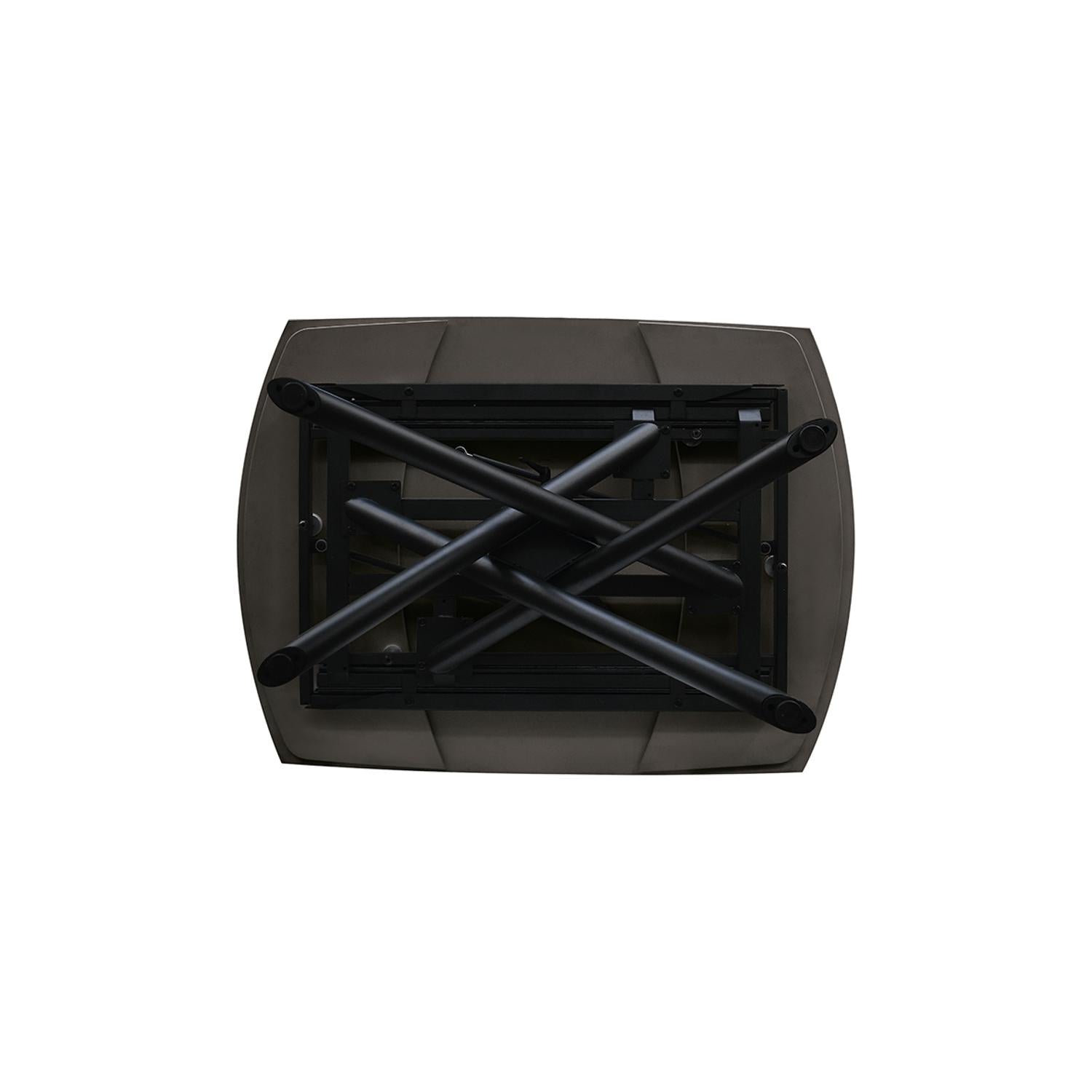 tavolo bonifacio in ceramica nero sahara e base in metallo verniciato nero, allungabile 120×88 cm – 180×88 cm, perfetto per...