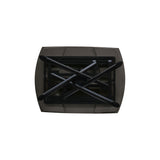 tavolo bonifacio in ceramica nero sahara e base in metallo verniciato nero, allungabile 120×88 cm – 180×88 cm, perfetto per...