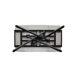 tavolo bonifacio in ceramica bianco statuario e base in metallo verniciato nero, allungabile 140×90 cm – 200×90 cm,...