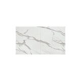 tavolo forte dei marmi in legno, finitura bianco statuario e base in metallo bianco, allungabile 160×90 cm – 240×90 cm,...