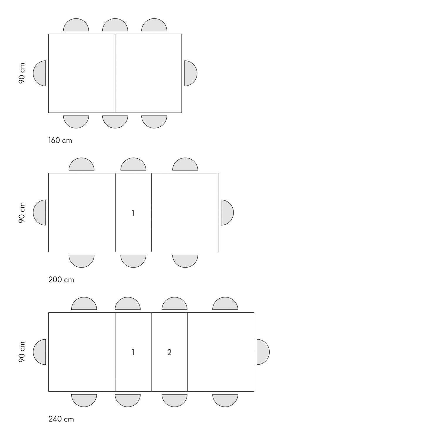 tavolo forte dei marmi in legno, finitura bianco statuario e base in metallo bianco, allungabile 160×90 cm – 240×90 cm,...