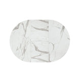 tavolo rotondo pantelleria in legno, finitura bianco statuario e gambe in metallo nero, allungabile ø120xh75,3 cm –...