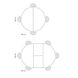 tavolo rotondo pantelleria in legno, finitura bianco statuario e gambe in metallo nero, allungabile ø120xh75,3 cm –...