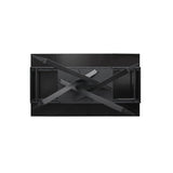 tavolo calvi in ceramica, effetto marmo nero e base in metallo verniciato nero, allungabile 160×90 cm-240×90 cm, perfetto...