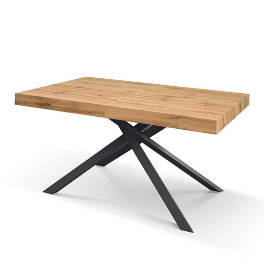 tavolo forte dei marmi rovere rustico allungabile con base antracite 180×90 cm – 260×90 cm, tavolo elegante adatto a sala da...