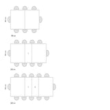 tavolo camaiore in legno, finitura rovere rustico e base a x in metallo bianco, allungabile 180×90 cm – 260×90 cm,...
