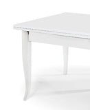 tavolo santa croce in legno bianco allungabile 80×80 cm – 150×80 cm, dettaglio della struttura in legno o metallo