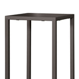 tavolo alto zurigo in metallo antracite 60×60 cm, impilabile, dettaglio dei materiali trattati per uso esterno