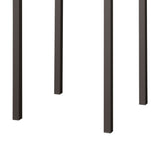 tavolo alto zurigo in metallo antracite 60×60 cm, impilabile, ambientazione in giardino con sedie coordinate