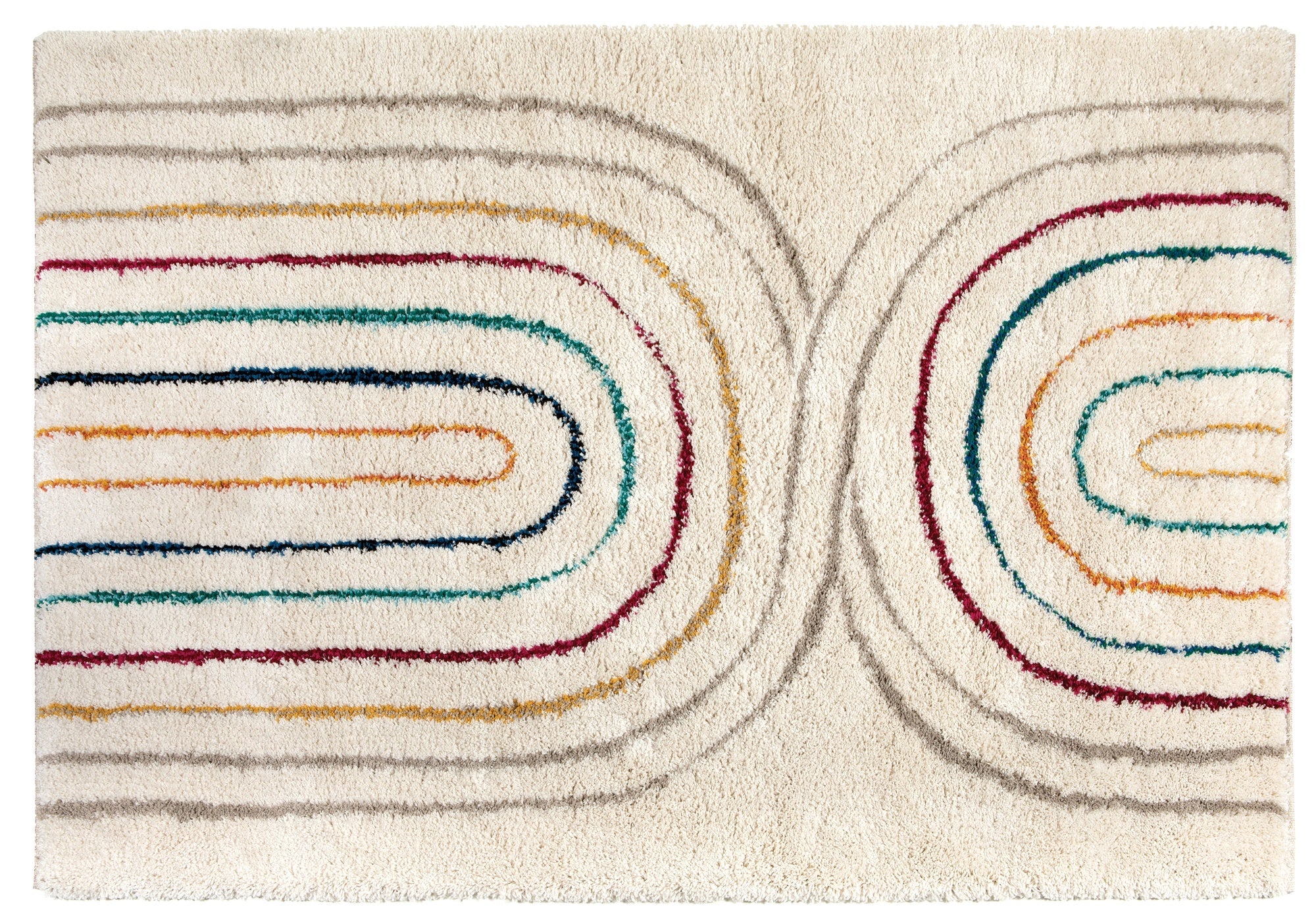 tappeto zach 2 multico, colore multico, taglia 160 x 230 x 3. tappeti di design per arredare con stile ogni ambiente della casa