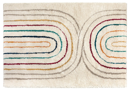 tappeto zach 2 multico, colore multico, taglia 160 x 230 x 3. tappeti di design per arredare con stile ogni ambiente della casa